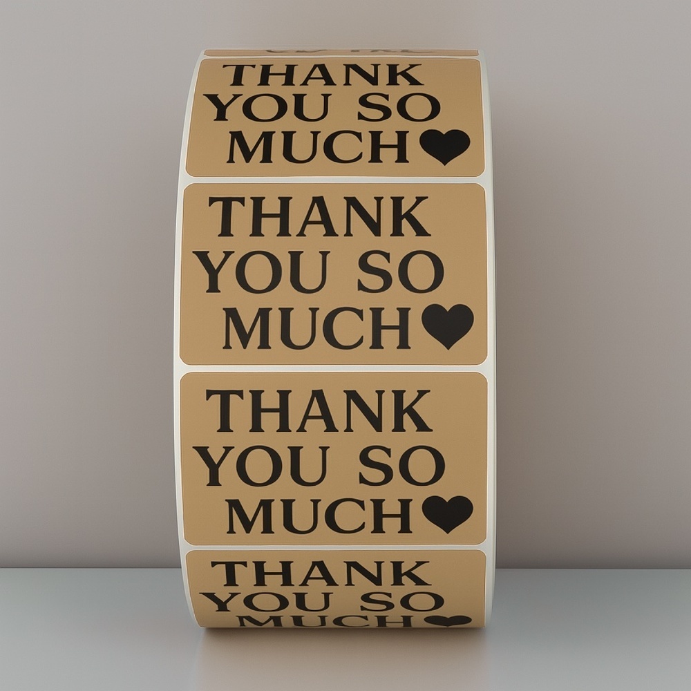 Thank You So Much Stickers – Heart Labels for Small Business Packaging Orders